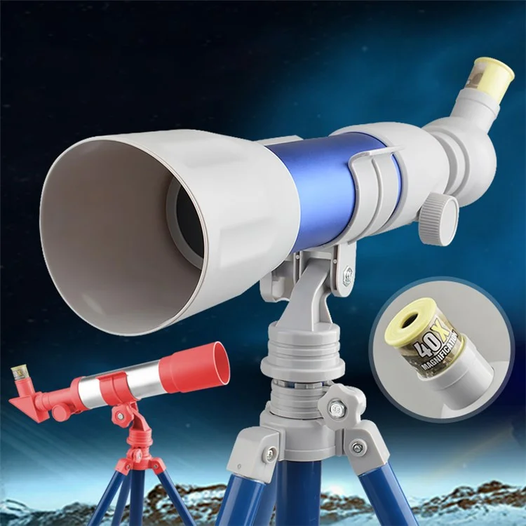 Educational Toy Kid's Telescope HD Eyepiece Magnifying Glass Elementary School Students Science STEM Toys Gift for Boys and Girls - Style A/Blue