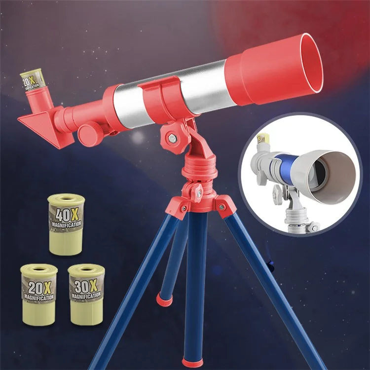 Educational Toy Kid's Telescope HD Eyepiece Magnifying Glass Elementary School Students Science STEM Toys Gift for Boys and Girls - Style A/Blue