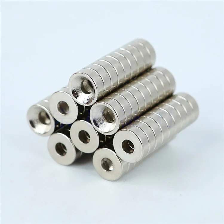 50pcs/set 8mmx3mm Ndfeb Forti Magneti Terreni Rare Potenti Base Rotonda Con Foro Centrale