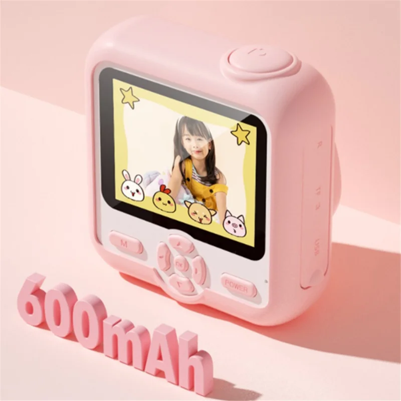 Kid's Camera 20 Million Pixels 1080P Children Video Camera Educational Toy Supporting 32GB Memory Card - Pink