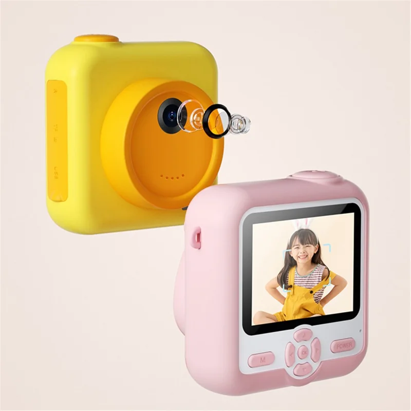 Kid's Camera 20 Million Pixels 1080P Children Video Camera Educational Toy Supporting 32GB Memory Card - Pink