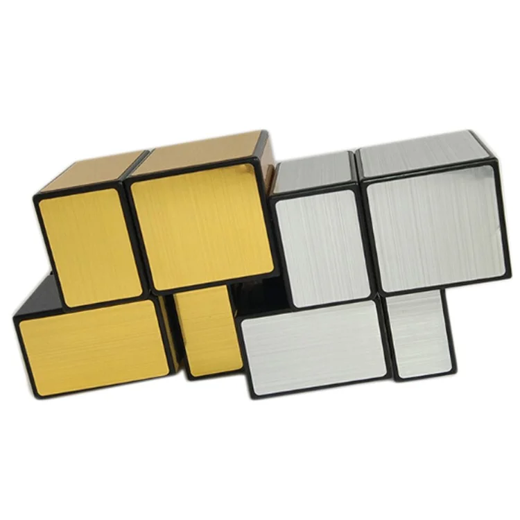 2x2x2 Magic Brushed Mirror-like Cube Intelligence Puzzle 50mm - Gold Color