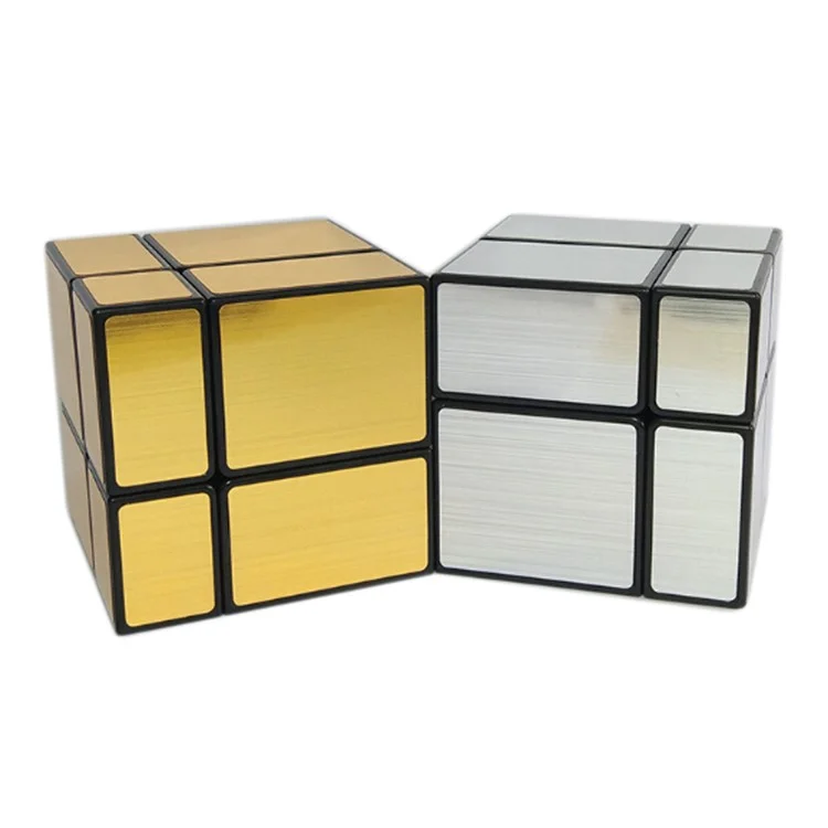 2x2x2 Magic Brushed Mirror-like Cube Intelligence Puzzle 50mm - Gold Color
