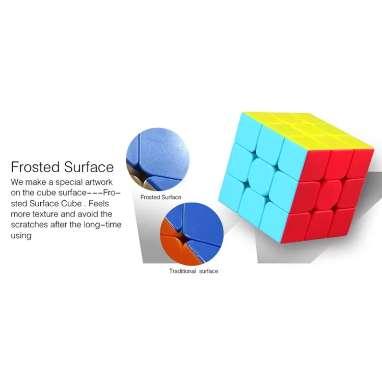 QIYI Warrior W 3x3x3 Sticker-less Magic Cube Puzzle Toy for Kids