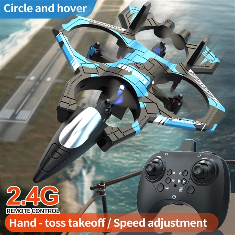 XKJ K500MAX RC Drone Quadcopter Throw-to-Fly Stunt Aircraft Toy for Indoor / Outdoor Use - Blue