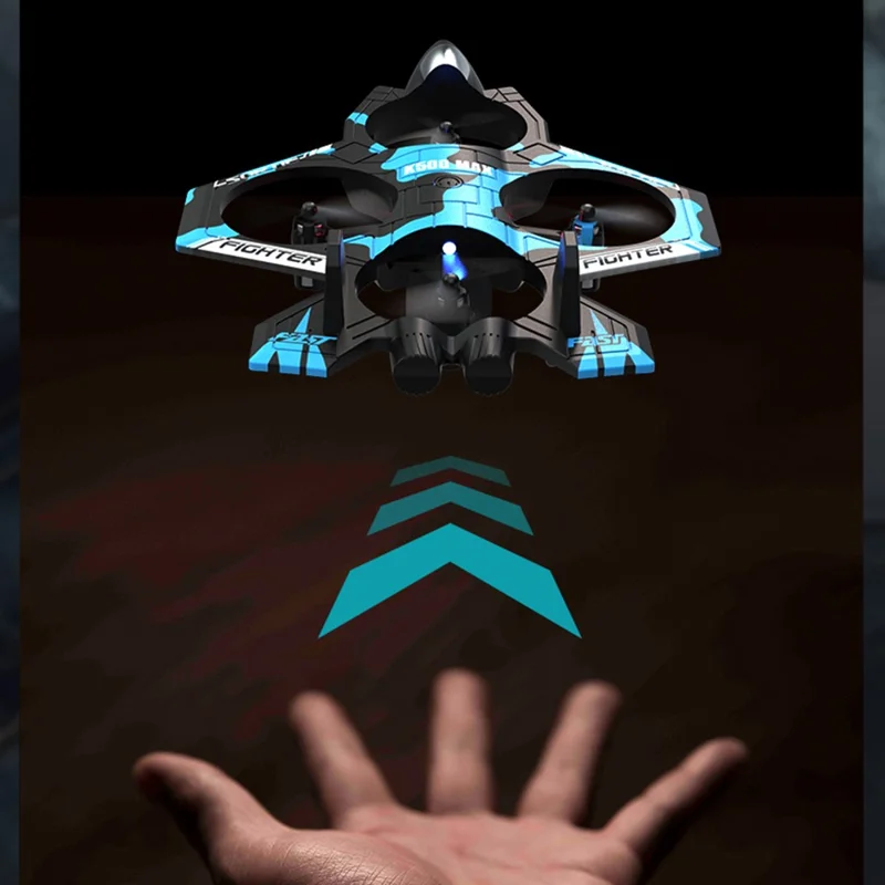 XKJ K500MAX RC Drone Quadcopter Throw-to-Fly Stunt Aircraft Toy for Indoor / Outdoor Use - Blue