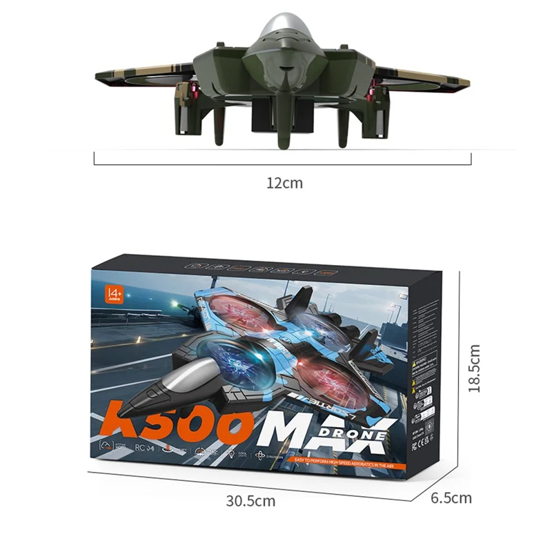 XKJ K500MAX RC Drone Quadcopter Throw-to-Fly Stunt Aircraft Toy for Indoor / Outdoor Use - Blue