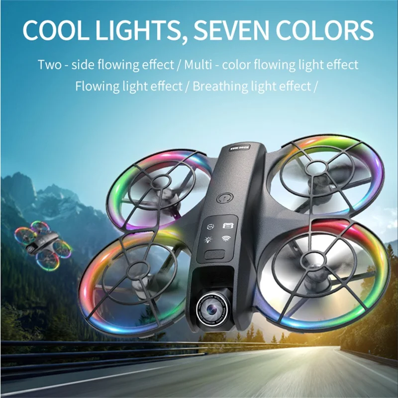 XKJ k200 Drone RC sem Escovas com Posicionamento de Fluxo Óptico, Manutenção de Altitude, Quadricóptero FPV com Tela de 4,5 Polegadas - Preto