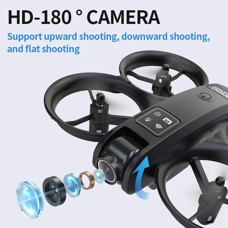 XKJ K100max GT3 Drone for Indoor / Outdoor Optical Flow Positioning Quadcopter with Dazzling LED Light - Black