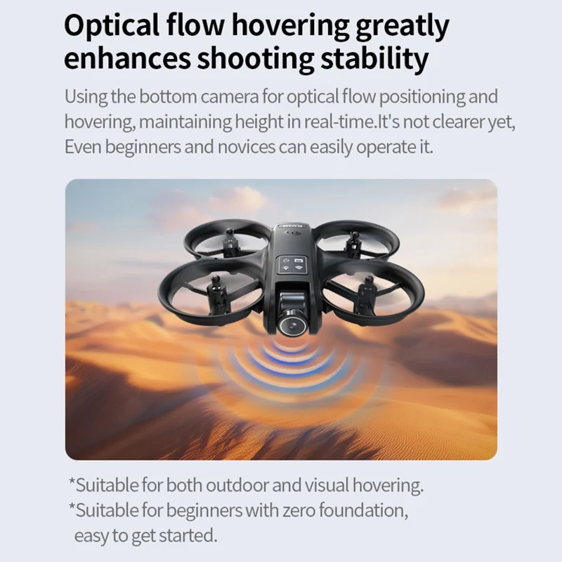 XKJ K100max GT3 Drone for Indoor / Outdoor Optical Flow Positioning Quadcopter with Dazzling LED Light - Black