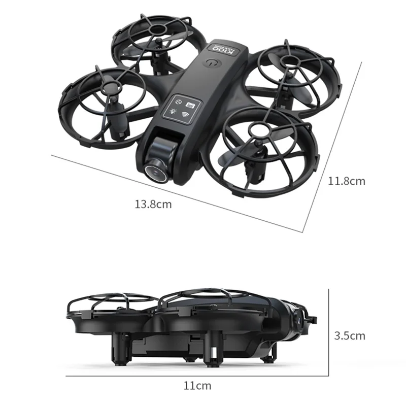 XKJ k100 HD Aerial Photography Drone Dual Camera Optical Flow Positioning RC Aircraft with 2.4 Inch Screen Controller - Black