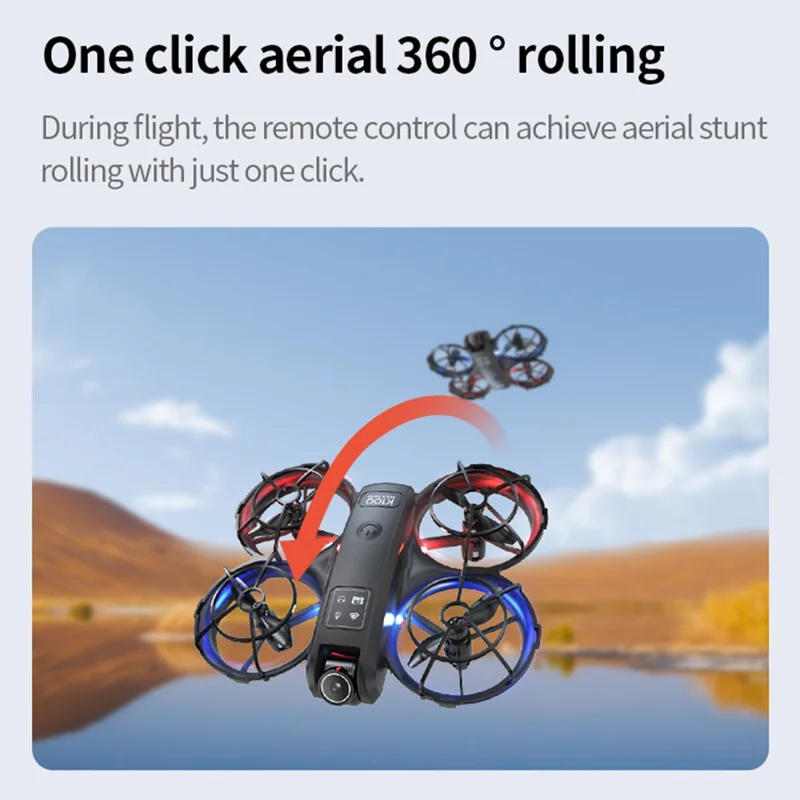 XKJ k100 HD Aerial Photography Drone Dual Camera Optical Flow Positioning RC Aircraft with 4.3 Inch Screen Controller - Black