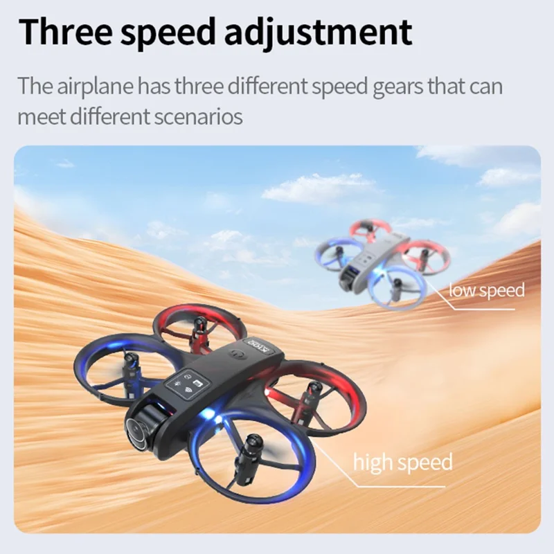 XKJ k100 HD Aerial Photography Drone Dual Camera Optical Flow Positioning RC Aircraft with 4.3 Inch Screen Controller - Black