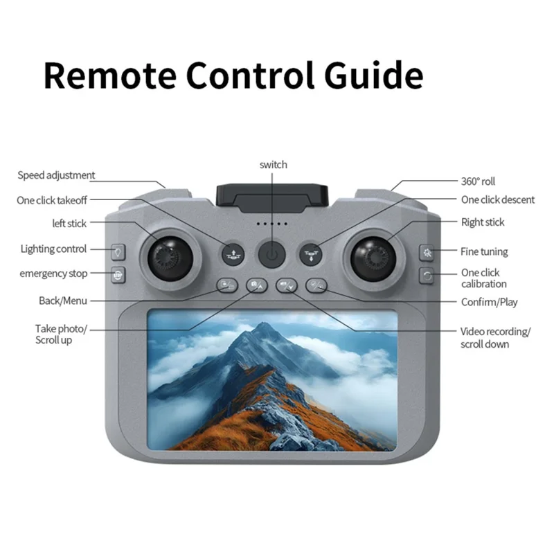 XKJ k100 HD Aerial Photography Drone Dual Camera Optical Flow Positioning RC Aircraft with 4.3 Inch Screen Controller - Black