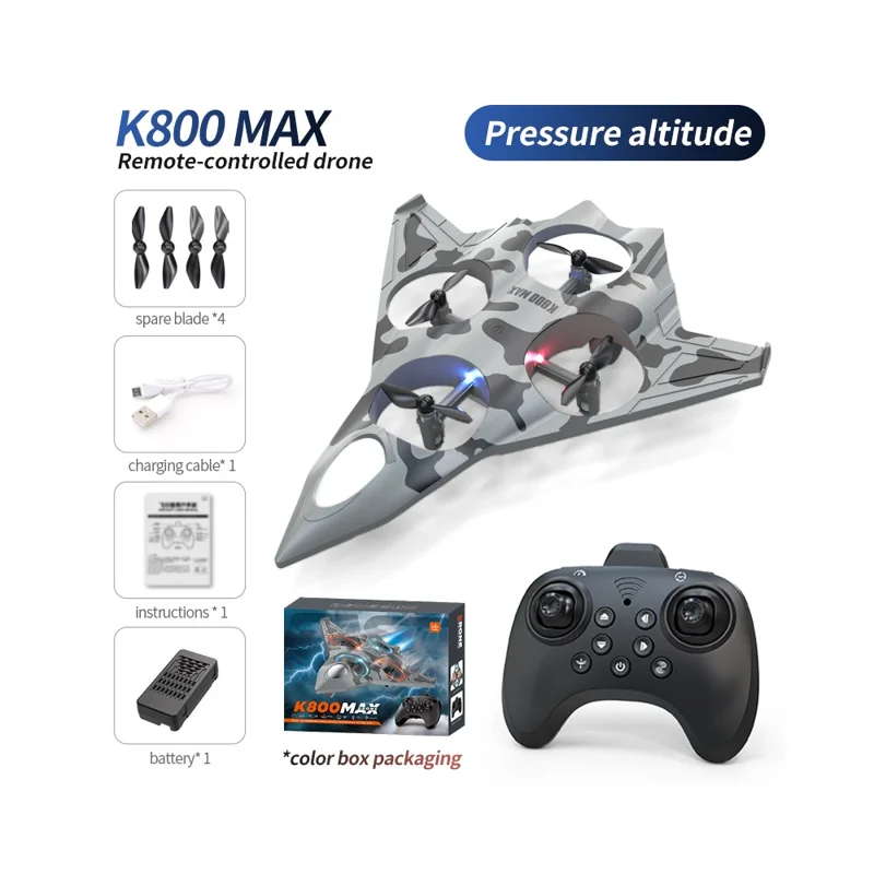 K800 MAX RC Drone Altitude Hold Quadcopter Stunt Aircraft Toy Support 360-Degree Flips