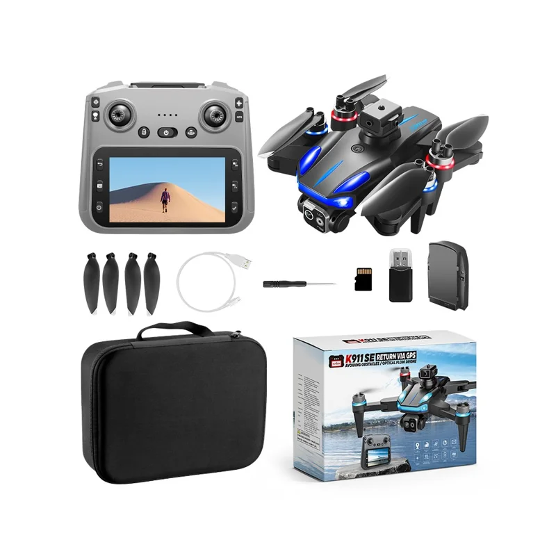 K911SE GPS RC Drone with Screen Remote 4.5 Inch Display  /  Return to Home  /  Obstacle Avoidance  /  Quadcopter Brushless Aircraft