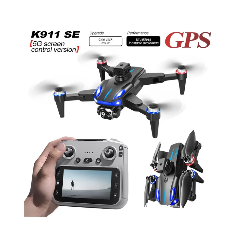 K911SE GPS RC Drone with Screen Remote 4.5 Inch Display  /  Return to Home  /  Obstacle Avoidance  /  Quadcopter Brushless Aircraft
