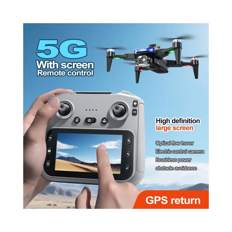 K911SE GPS RC Drone with Screen Remote 4.5 Inch Display  /  Return to Home  /  Obstacle Avoidance  /  Quadcopter Brushless Aircraft