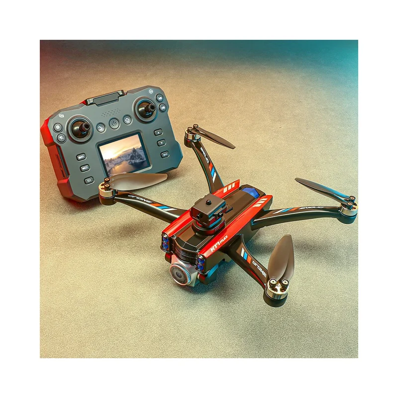 K17 MAX RC Drone with Screen Remote Control HD Aerial Photography Aircraft Obstacle Avoidance Brushless Quadcopter - Black