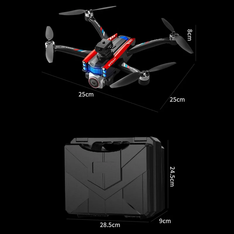 K17 MAX RC Drone with Screen Remote Control HD Aerial Photography Aircraft Obstacle Avoidance Brushless Quadcopter - Grey