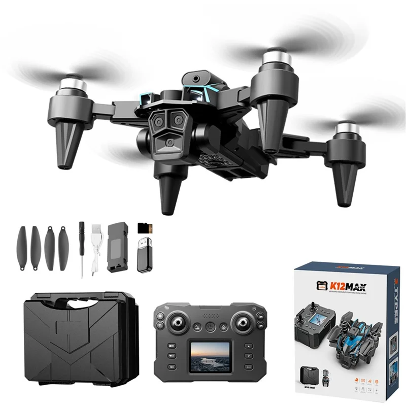 Bulk Buy K12MAX Drone with Screen Control HD Camera Brushless Quadcopter Optical Flow Altitude Hold Remote Control Aircraft