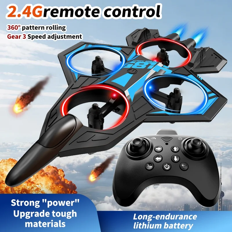 YL85 4CH RC Drone Quadcopter 2.4G WiFi Aeromobile con Giroscopio a 6 Assi / Mantenimento dell'Altitudine / Modalità Senza Testa per Principianti - Blu