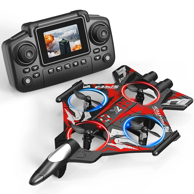 YL86 RC Drone with Screen Controller / Camera 4CH 6-Axis Gyro 2.4G Aircraft Quadcopter - Red