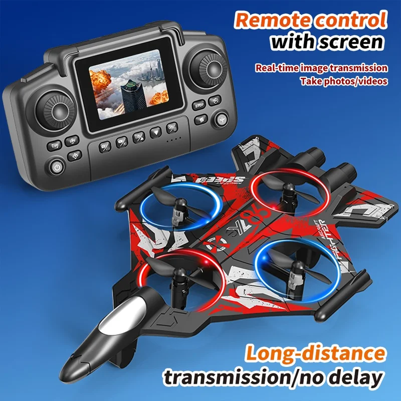 YL86 RC Drone with Screen Controller / Camera 4CH 6-Axis Gyro 2.4G Aircraft Quadcopter - Red