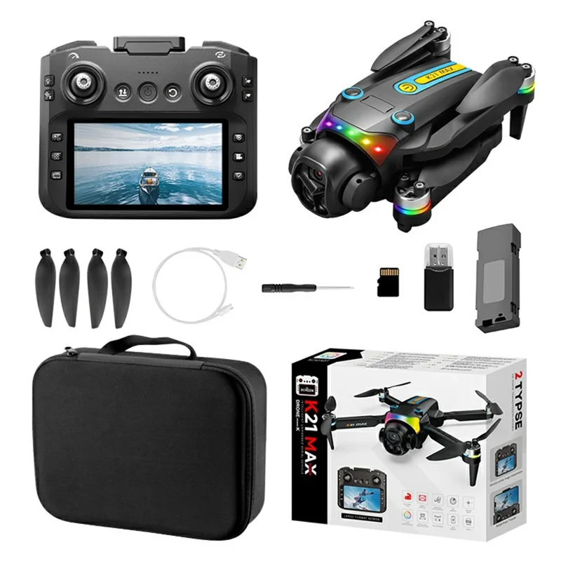 K21 MAX 4.3 inch FPV Screen Brushless Quadcopter Drone HD Aerial Camera Drone with 1 Battery