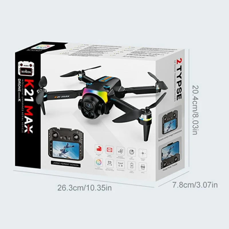 K21 MAX 4.3 inch FPV Screen Brushless Quadcopter Drone HD Aerial Camera Drone with 1 Battery