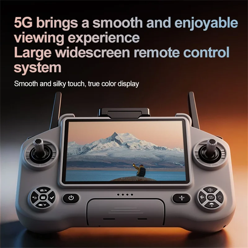 KY108 Brushless Motor Drone  HD Aerial Photography Quadcopter with 4.3 Inch Screen Remote - Grey