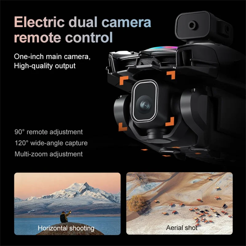 KY108 Brushless Motor Drone  HD Aerial Photography Quadcopter with 4.3 Inch Screen Remote - Grey