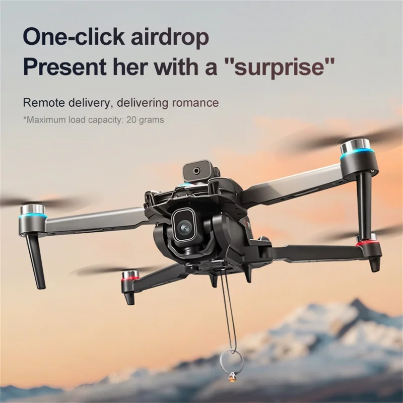 KY108 Brushless Motor Drone  HD Aerial Photography Quadcopter with 4.3 Inch Screen Remote - Grey