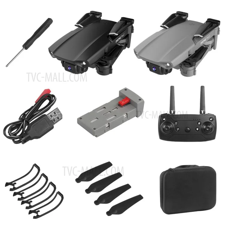 E99 1080P Einzelkamera 2,4G RC Faltdrohne Quadcopter Höhenhalten Funkfernsteuerungsflugzeugmodellspielzeug - Grau