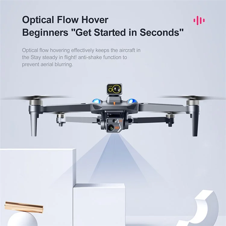 K911 Max Cuadricóptero sin escobillas Avión RC plegable Drone con evitación de obstáculos láser de 360 grados Avión de foto aérea portátil con cámara ESC 8K / GPS 
