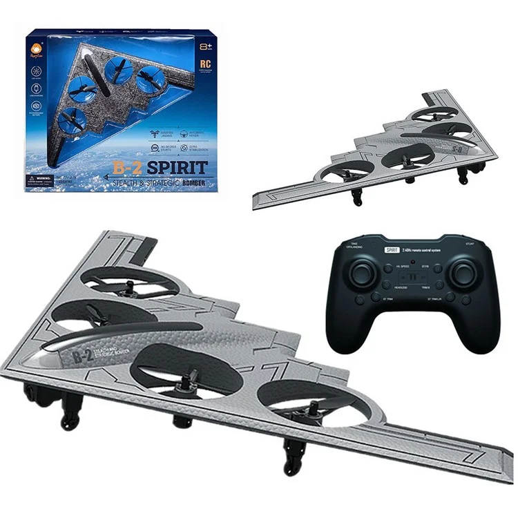 777-275 Avión de Control Remoto para Niños B-2 Spirit Bombardero Furtivo Modelo 4CH Dron Ala Fija Cuadricóptero Juguete