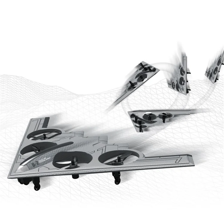 777-275 Avión de Control Remoto para Niños B-2 Spirit Bombardero Furtivo Modelo 4CH Dron Ala Fija Cuadricóptero Juguete
