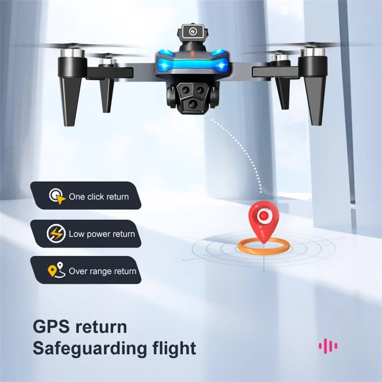 XKJ K911 SE Brushless Motor Drone 3-Camera Obstacle Avoidance Foldable GPS Quadcopter with 1 Battery - EU Plug