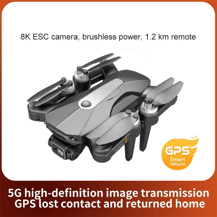 XKJ K80-GPS Brushless Motor RC Drone Aerial Photography Quadcopter Portable Folding Aircraft - Schwarz