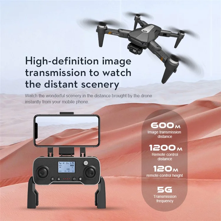 XKJ K80-GPS Brushless Motor RC Drone Aerial Photography Quadcopter Portable Folding Aircraft - Grey