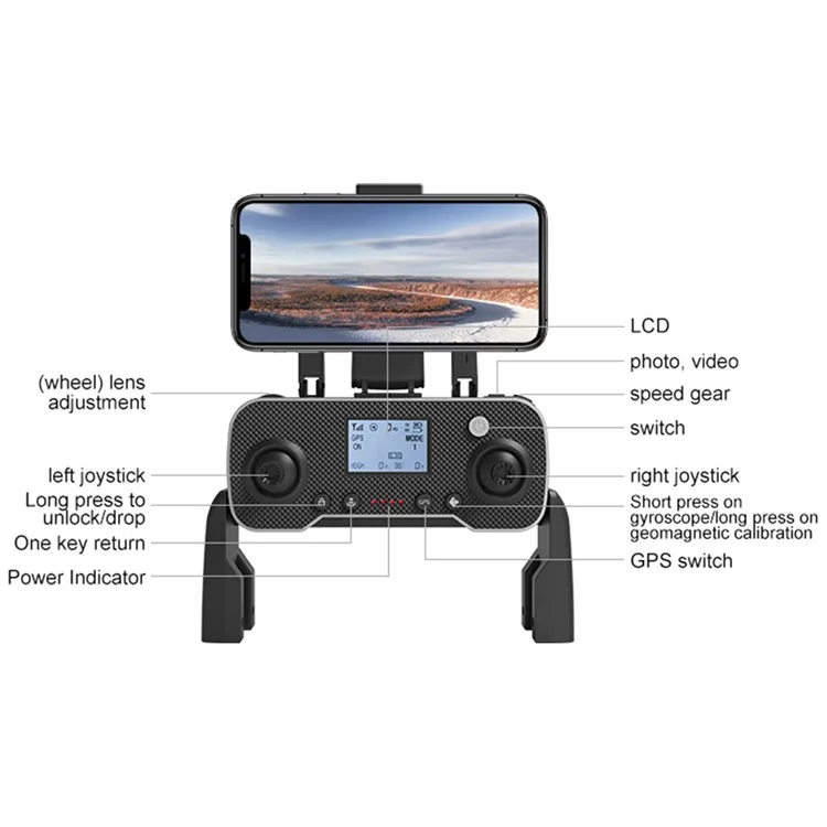 XKJ K80 PRO MAX Faltbarer Drohne mit Laser-Hinderniserkennung, 8K HD Dual-Kamera, GPS, Optischem Fluss und Dual-Modus-Quadcopter, Einzelbatterie - Schwarz