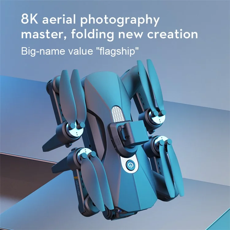 XKJ K80 PRO MAX Faltbarer Drohne mit Laser-Hinderniserkennung, 8K HD Dual-Kamera, GPS, Optischem Fluss und Dual-Modus-Quadcopter, Einzelbatterie - Schwarz