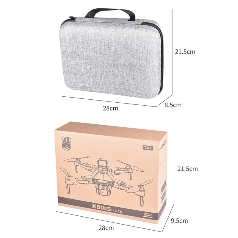 XKJ K80 PRO MAX Foldable Drone Laser Obstacle Avoidance 8K HD Dual Camera GPS Optical Flow Dual Mode Quadcopter, Single Battery - Orange