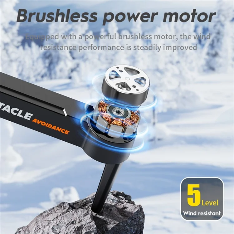 Aéronef photo aérienne HD XKJ E88S avec évitement d'obstacle, positionnement par flux optique et RC Drone avec 1 batterie - Noir