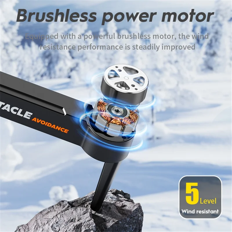 XKJ E88S HD Aerial Photo Brushless Aircraft Obstacle Avoidance Optical Flow Positioning RC Drone with 1 Battery - Grey