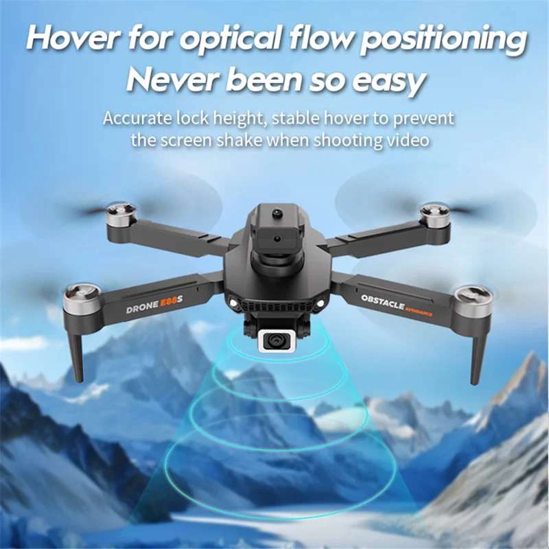 XKJ E88S HD Aerial Photo Brushless Aircraft Obstacle Avoidance Optical Flow Positioning RC Drone with 1 Battery - Grey