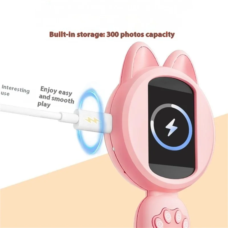 HM020B Kids Microscope 2.0 HD IPS Screen 100W Pixel 4X Zoom Handheld Digital Microscope - Purple