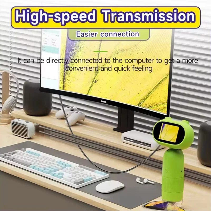 CM4 2.0 Inch IPS Display Children Digital Microscope Kids Educational Gift