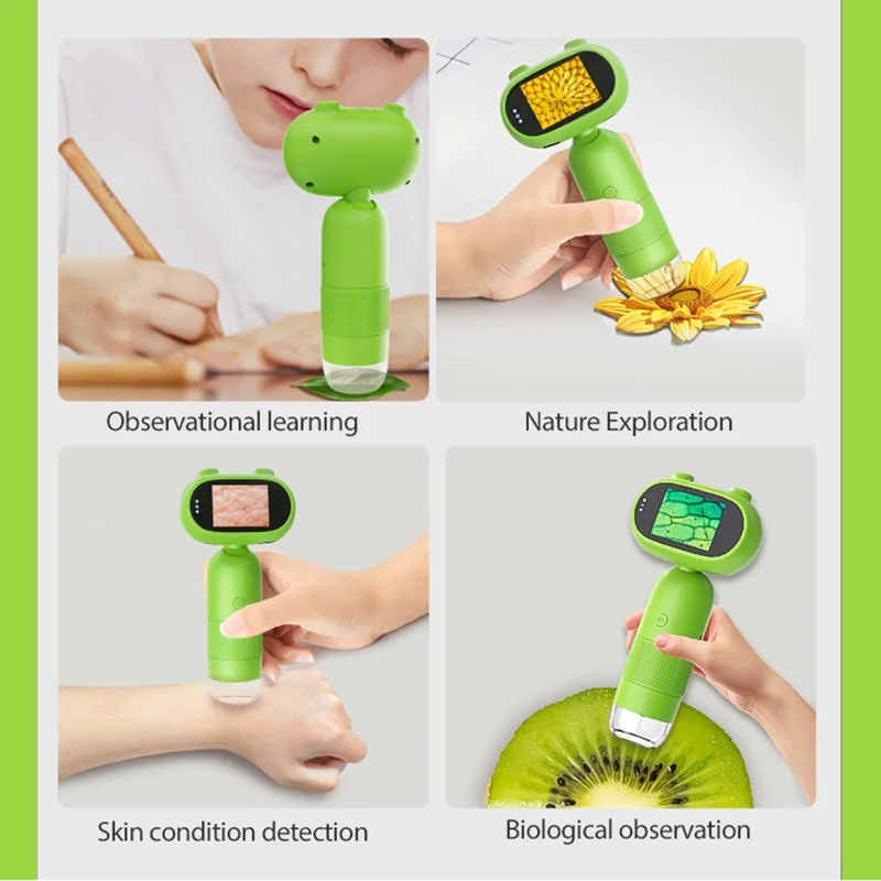 CM4 2.0 Inch IPS Display Children Digital Microscope Kids Educational Gift