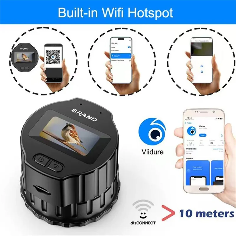 V13 WiFi Electronic Eyepiece 1.5 Inch HD Screen For Birdwatching Astronomy Telescope Universal Eyepiece - Black